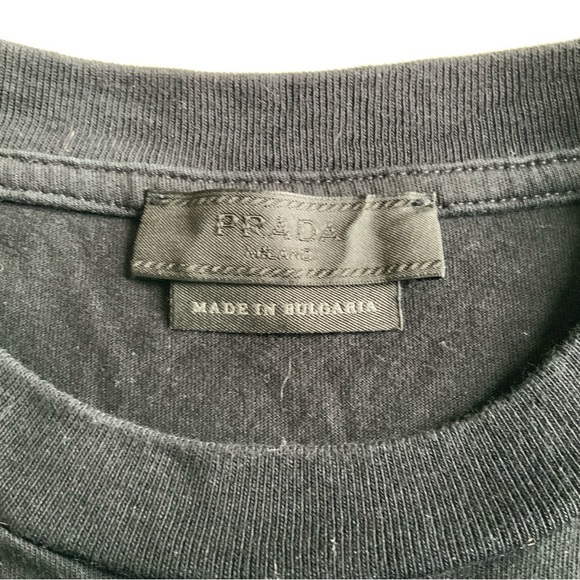 Prada Charcoal Men's Short Sleeve Tee - Picture 4 of 16